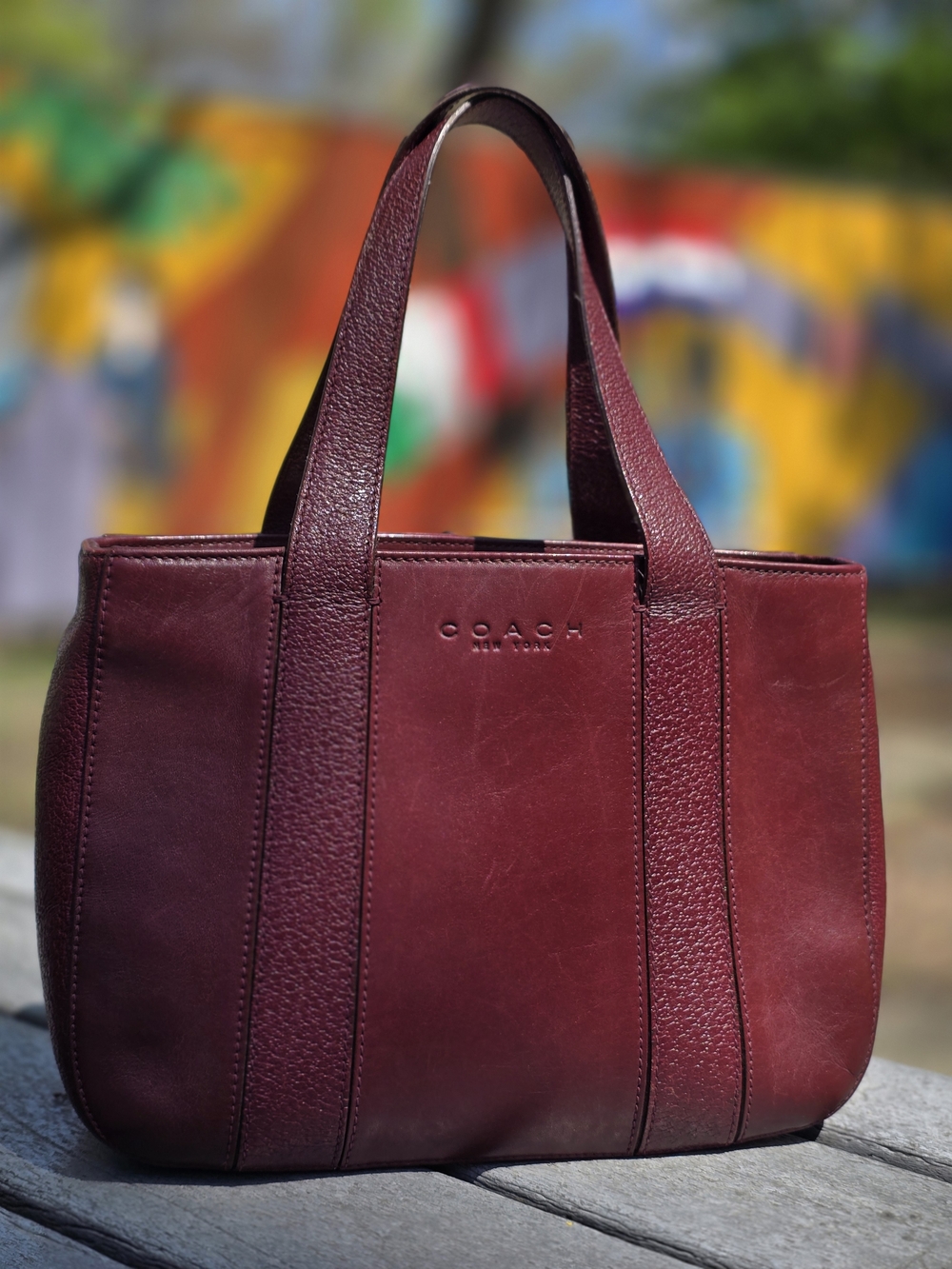 Vintage Coach Currant Bridle Leather Satchel #6707